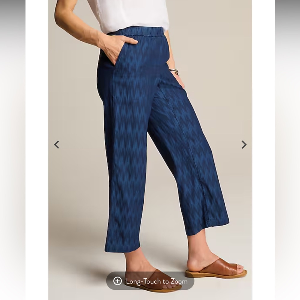 NWT J.Jill Pure Jill Indigo Dobby Crops in Odisha Wash - Picture 4 of 12
